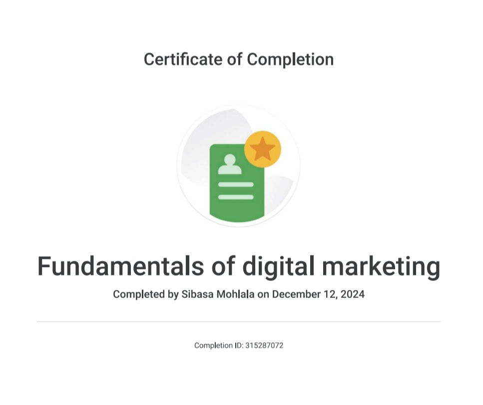 Fundamentals of Digital Marketing Sibasa Mohlala