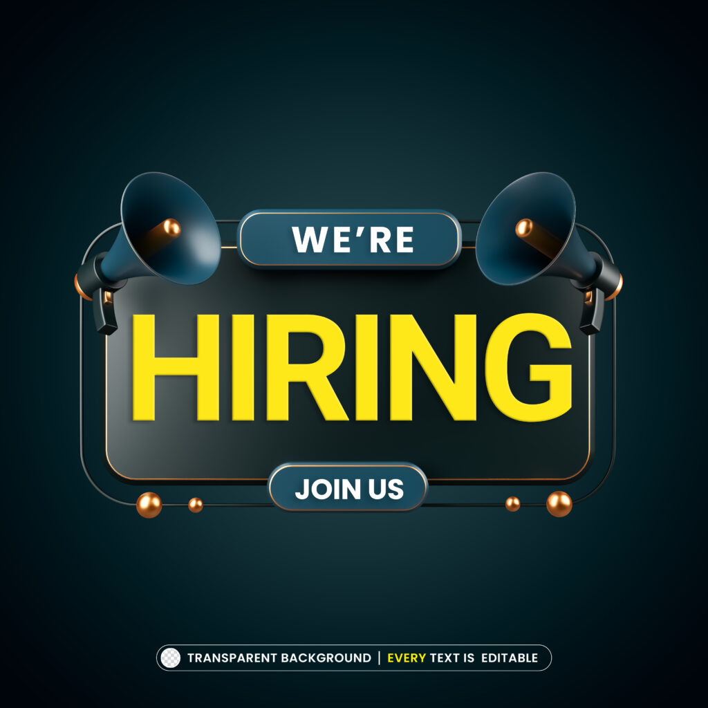 We are hiring banner. Job hunting tips to land your dream role